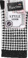 dm-drogerie markt Fascino Socken im Pepita-Design, schwarz & weiß, Gr. 39-42 - bis 31.03.2024