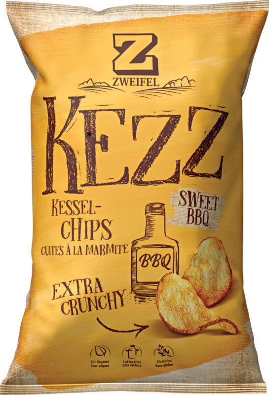 Zweifel Kezz Extra Chips Sweet Barbecue , 110 g