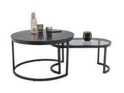 Set di tavolini LARA 70x70x42cm nero