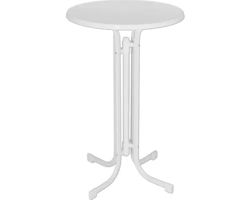 Stehtisch Ø 70 cm Holz Metall rund weiß