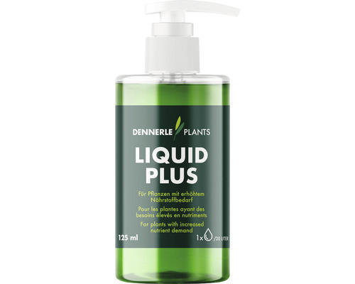 Aquariumpflanzendünger DENNERLE PLANTS Liquid PLus 125 ml mit NPK, Eisen und Spurenelementen perfekt für Aquascaping mit hohem Nährstoffbedarf