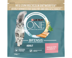 Katzenfutter trocken Purina One Adult mit Lachs 1,4 kg