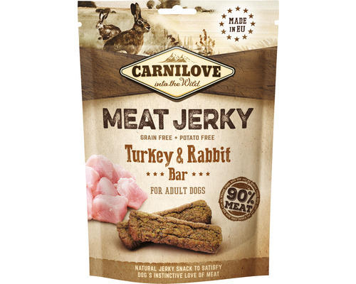 Hundesnack Carnilove Meat Jerky Turkey&Rabbit 100g