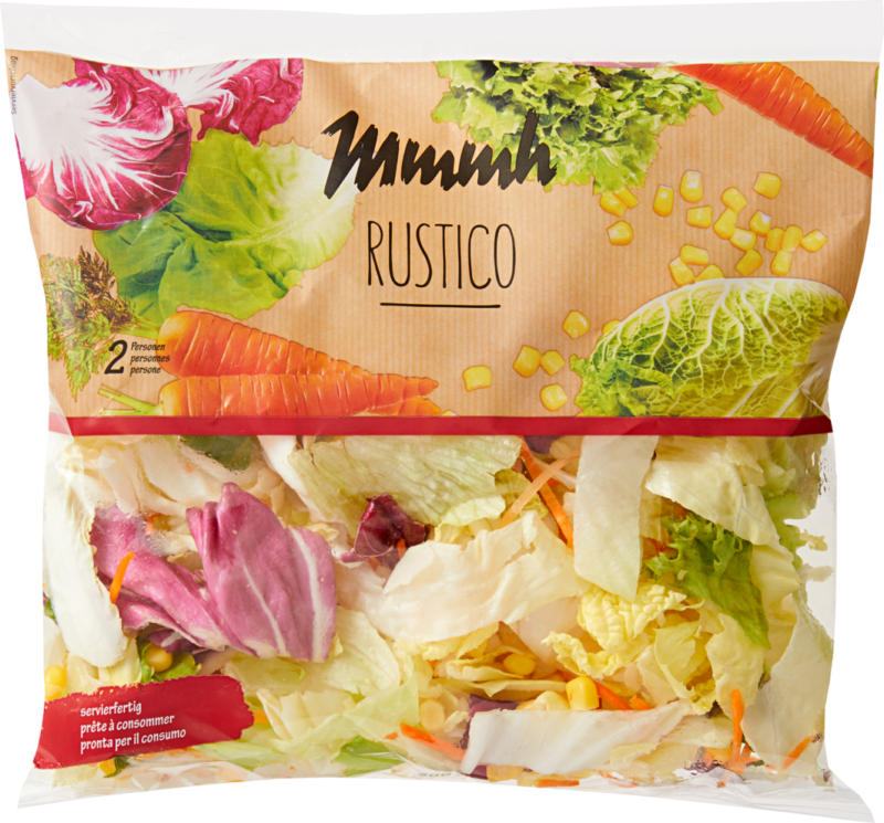 Salade mêlée Rustico Mmmh , prête à consommer, provenance indiquée sur l’emballage, 200 g