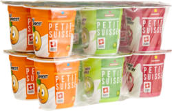 Séré aux fruits Petit Suisse Denner, assorti: Abricot, Pomme, Framboise, 2 x 6 x 50 g