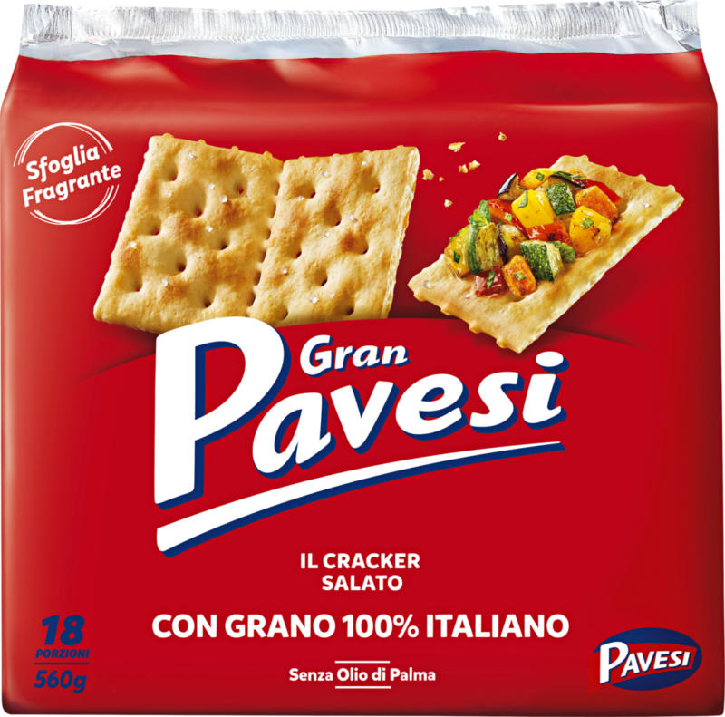 Gran Pavesi Cracker, salati, 560 g