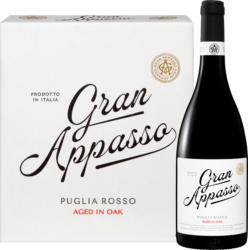 Gran Appasso Rosso ottenuto da uve leggermente appassite Puglia IGP, Italie, Les Pouilles, 2021, 6 x 75 cl