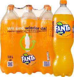 Fanta Orange, 6 x 1,5 Liter