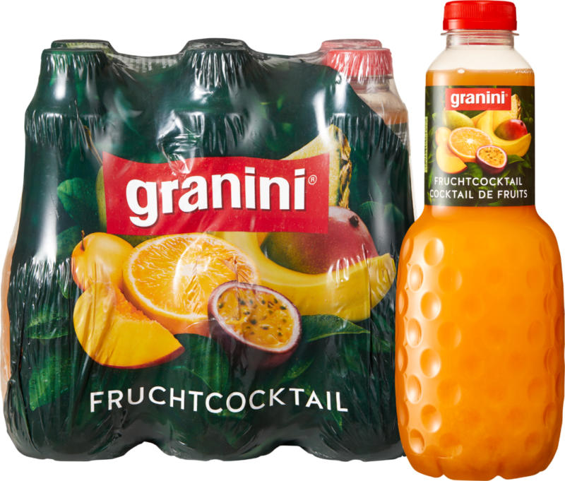 Cocktail de fruits Granini, 6 x 1 litre
