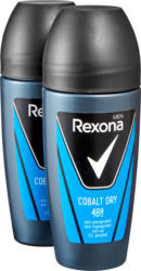 Deodorante roll-on Cobalt Dry Rexona Men, 2 x 50 ml