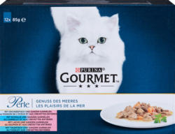 Nourriture pour chats Les plaisirs de la mer Gourmet Perle Purina, assortis, 2 x 12 x 85 g