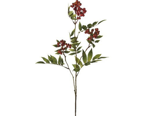 Kunstblume Ebereschenzweig Höhe: 84 cm rot