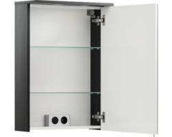 LED-Spiegelschrank Möbelpartner Sarah 1-türig 72,3 x 15,9 x 72,3 cm schwarz