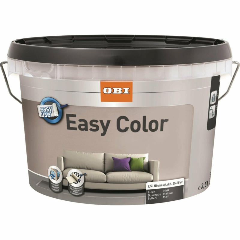 OBI Easy Color beltéri falfesték Pearl Grey matt 25 l