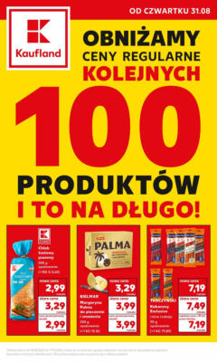 Pogląd oferty "Kaufland gazetka - 100 produktów i to na długo" - ważna od 31.08.2023