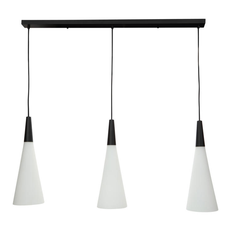 Lampe à suspension BEAUTY, matériau composite, noir/blanc