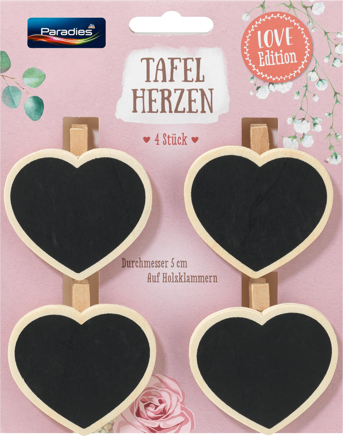 Paradies Tafelherzen Hochzeit
