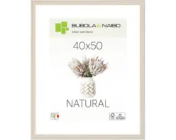 Bilderrahmen Holz Natural weiß 40x50 cm