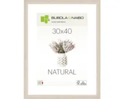 Bilderrahmen Holz Natural weiß 30x40 cm