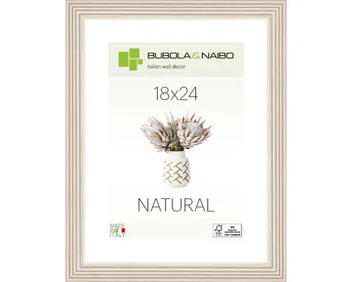 Bilderrahmen Holz Natural weiß 18x24 cm