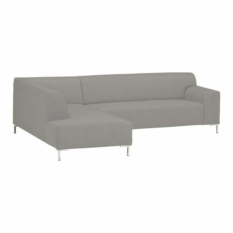 Canapé d’angle MIA, textile, carlos light grey