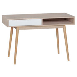 Schreibtisch Eiche Sonoma Nachbildung weiß B/H/T: ca. 120x79x55 cm