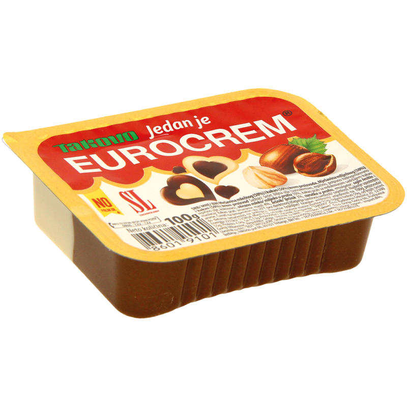 EUROCREM-Brotaufstrich aus (50%) Kakaokrem und (50%) Magermilchkrem