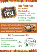 Florhof - die Erlebnisgärtnerei Florhof: Herbstfest - bis 17.09.2023
