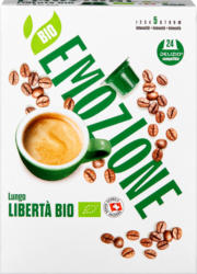 Capsules de café Libertà bio EMOZIONE, Lungo, compatibles avec les machines DELIZIO®, 24 pièces