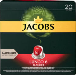 Capsule di caffè Lungo 6 Classico Jacobs , compatibili con le macchine Nespresso®, 20 capsule