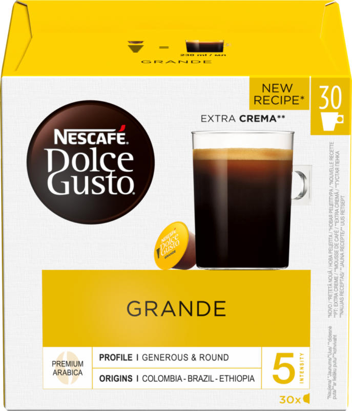 Capsules de café Grande Nescafé® Dolce Gusto®, 30 capsules