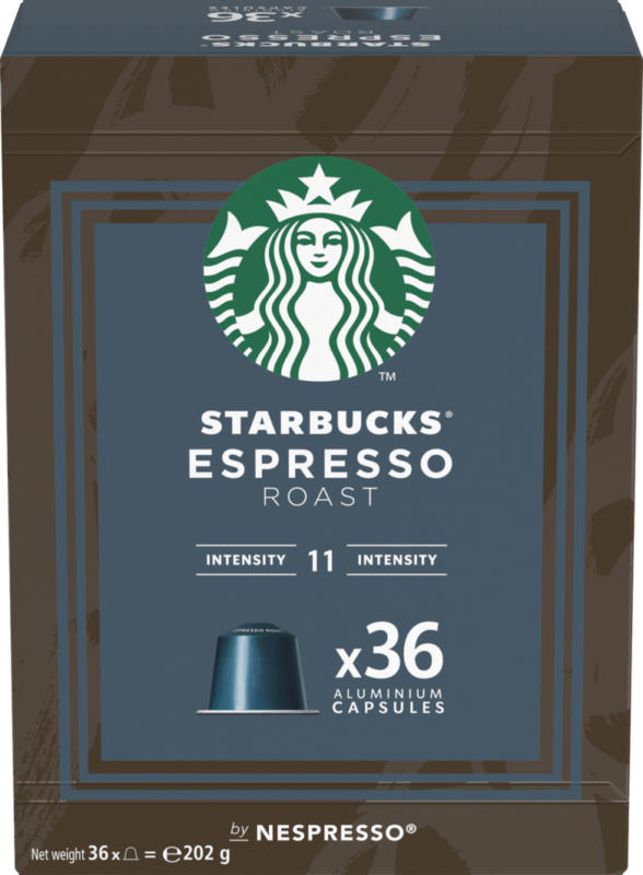 Starbucks by Nespresso® Kaffeekapseln Espresso Roast, 36 Kapseln