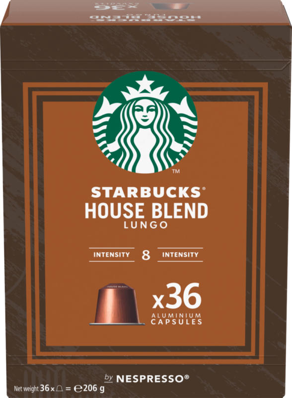 Capsules de café House Blend Lungo Starbucks by Nespresso® , 36 capsules