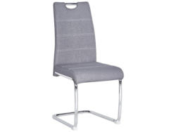 Chaise FLORI tissu gris clair