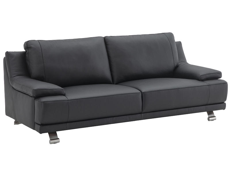 Sofa GUITTA Echtleder schwarz