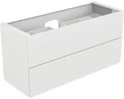 Waschbeckenunterschrank Keuco Edition 11 140x70x53,5 cm ohne Waschbecken weiß glänzend
