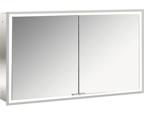 Unterputz LED-Spiegelschrank Emco Prime UP 2-türig 120x73x15,2 cm aluminium