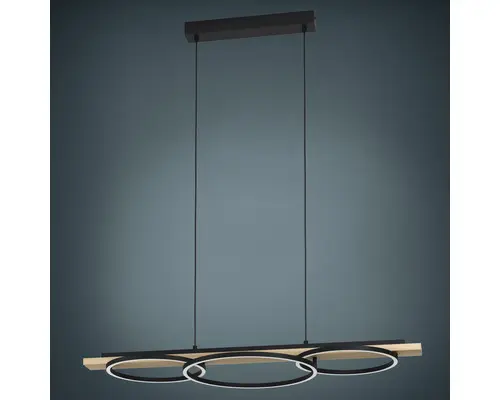 LED Pendelleuchte Eglo BOYAL 40,5 W warmweiß 1-flammig IP 20 schwarz/braun ( 99625 )