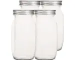 Hornbach Einmachglas, Konservenglas Multi myRex mit GPI-Drehverschluss silber 500 ml 4 Stk. inkl. Deckel