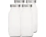 Hornbach Einmachglas, Konservenglas Multi myRex mit GPI-Drehverschluss silber 1000 ml 4 Stk. inkl. Deckel