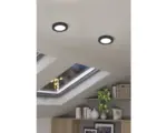 Hornbach LED Einbauleuchte Eglo FUEVA FLEX LED 5,5 W 3000 K 650 lm 1-flammig Ø 11,7 cm schwarz IP 20 1 Stück ( 900931 )