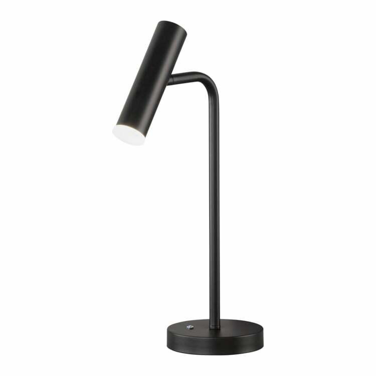 Lampe de table LED STINA, métal, noir