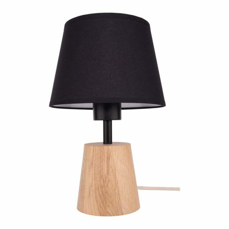 Lampe de table ECO LINE, matériau composite, noir/chêne