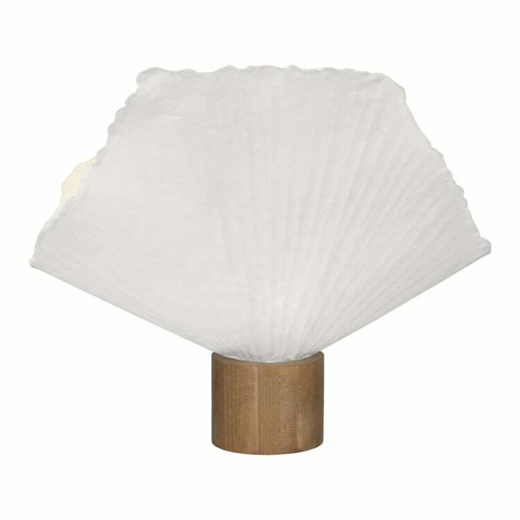 Lampada da tavolo TROPEZ, materiale misto, quercia/bianco