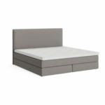Pfister Letto Boxspring Nylund, tessile, matiss antracite, 200x200 cm