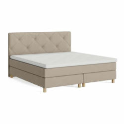 Letto Boxspring Nylund, tessile, matiss nougat, 200x200 cm