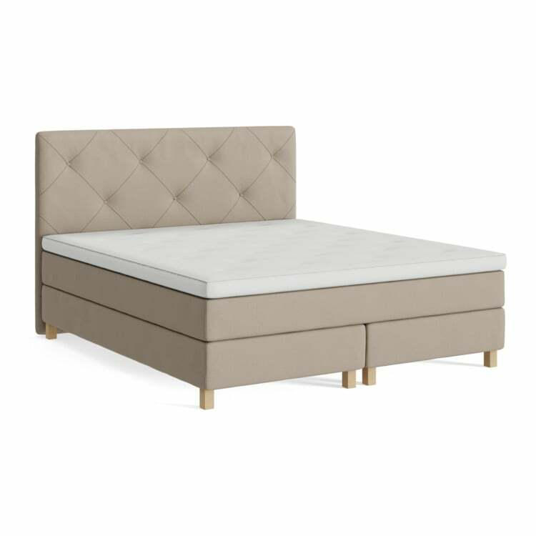 Letto Boxspring Nylund, tessile, matiss nougat, 180x200 cm