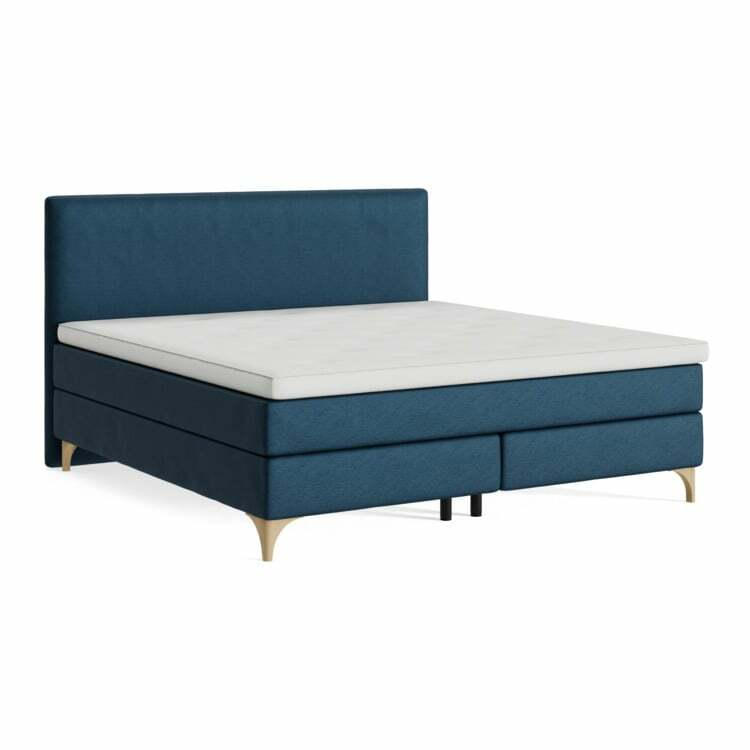 Letto Boxspring Nylund, tessile, concept petrol, 200x200 cm