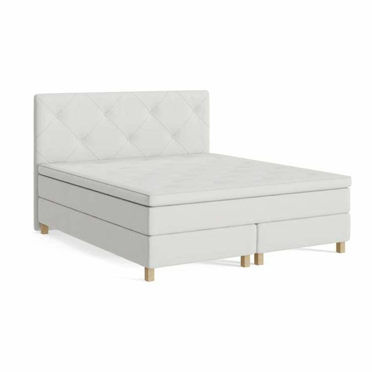 Letto Boxspring Nylund, tessile, matiss offwihite, 180x200 cm