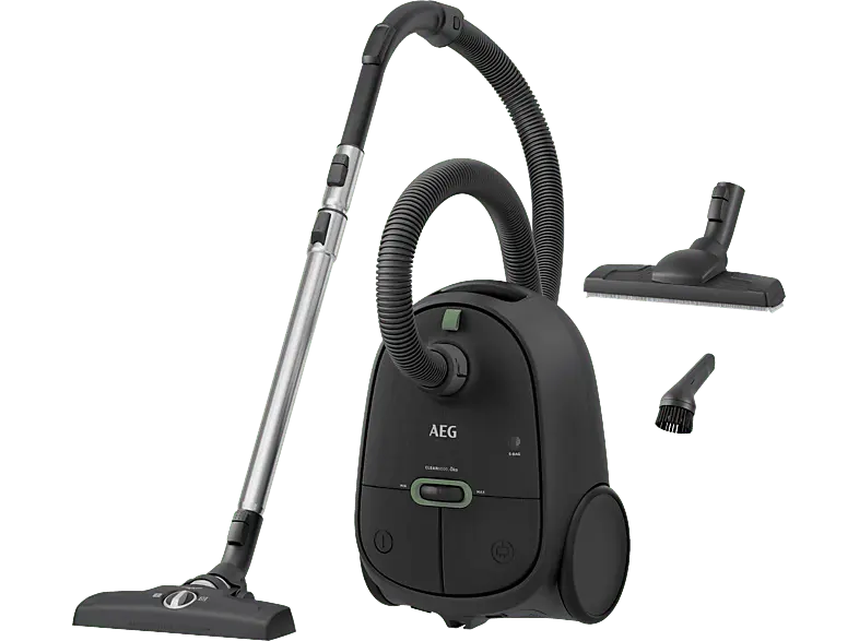 AEG AB61C2OKO clean 6000 ÖKO Bodenstaubsauger mit Beutel (77 dB(A), maximale Leistung: 650 Watt, Granite Grey Recycled)